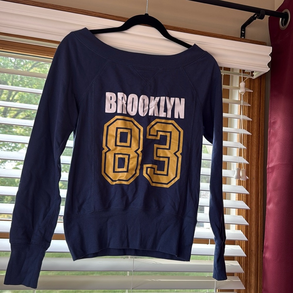 Off the Sholder Blue Sweater